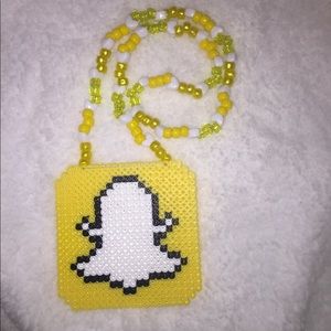 Snapchat Perler Necklace